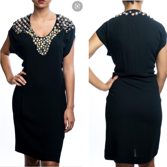 Yves Saint Laurent Dresses & Skirts - Yves Saint Laurent Edition 24 beaded black dress